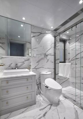 现代美式卫生间装修效果图 卫生间设计与装修 卫生间设计装修