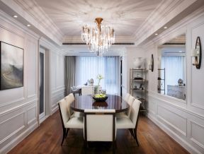 餐厅吊顶的装修效果图 餐厅吊顶风格 现代美式餐厅装修效果图