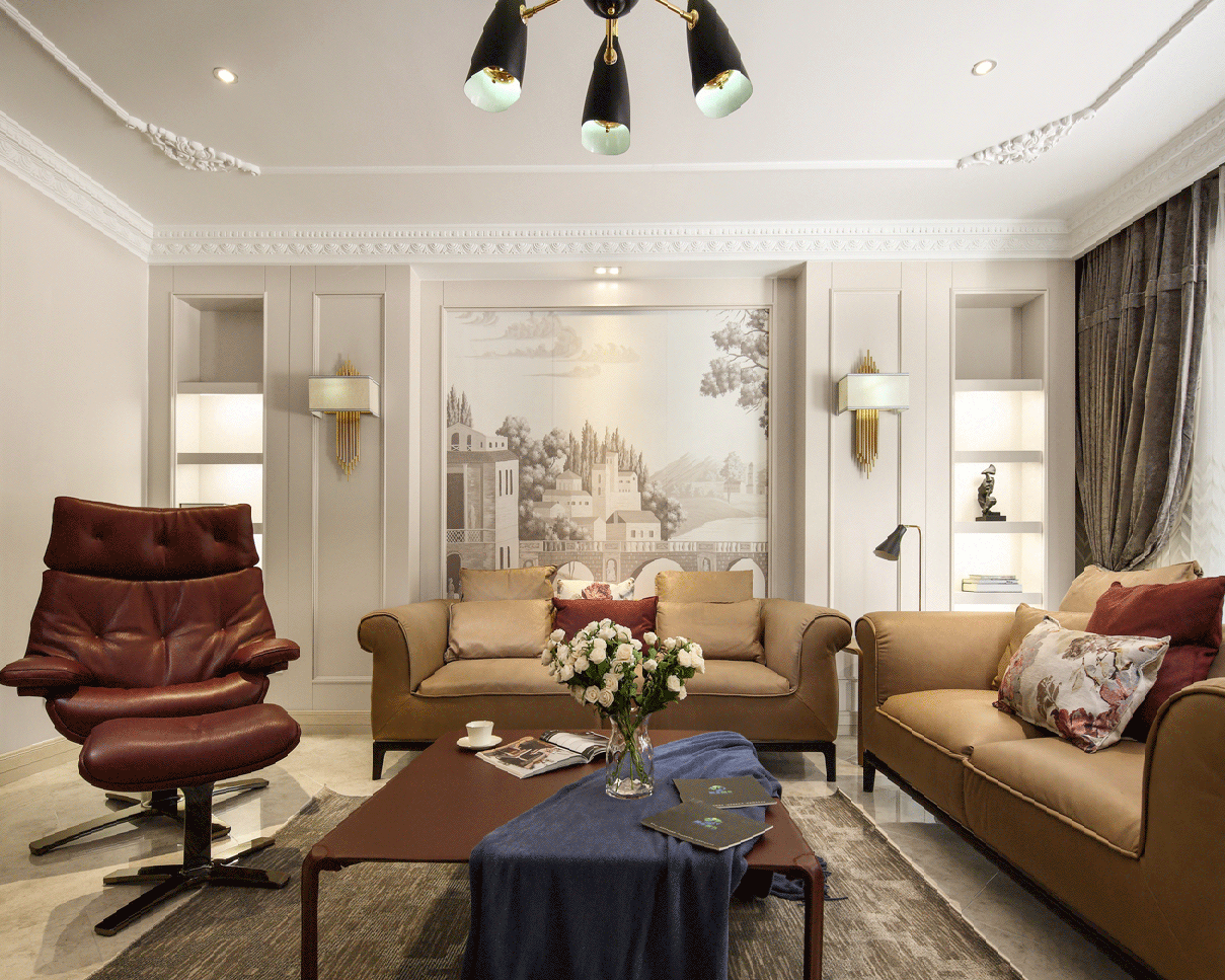 客厅壁灯 现代欧式客厅效果图 现代欧式客厅装修风格