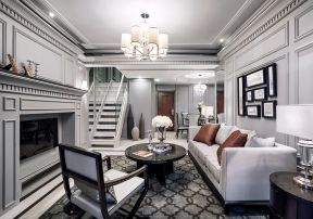 小别墅客厅吊顶效果图 小别墅客厅装修设计图 客厅设计与装修