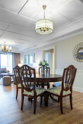 圆餐桌图 现代欧式餐厅装修效果图