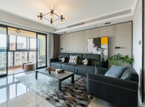 阳台移门装修效果图 阳台移门 现代客厅装修