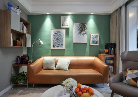 中铁汇苑89平二居室北欧极简风格装修案例