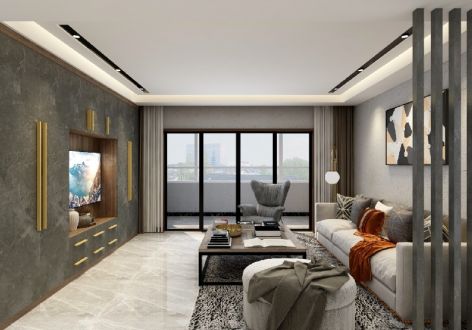 锦云澜轻奢风格二居装修案例