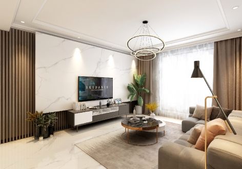 梓州府简约风格二居装修案例