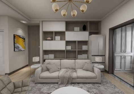 朗基天域简约风二居装修案例