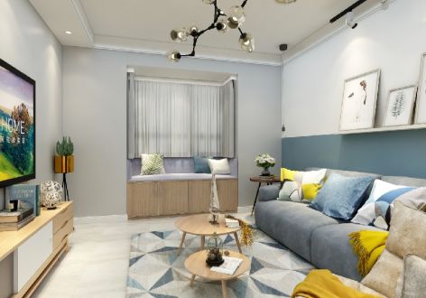 嘉来南河广场简约风格二居装修案例