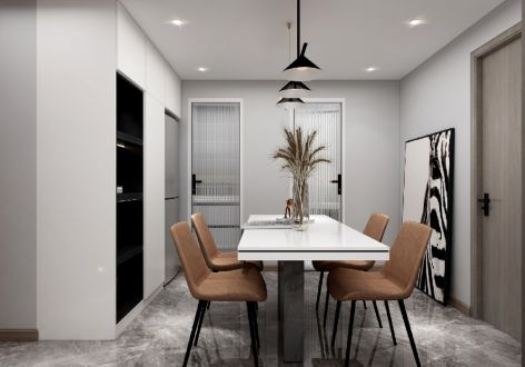 高兴瑞璟现代简约风格88平装修案例