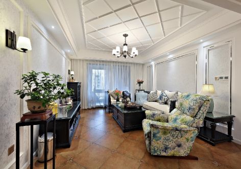 翡丽公馆美式经典风格130平装修案例