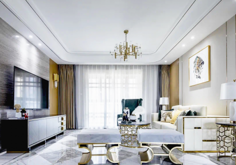 翡丽公馆现代轻奢风格119平装修案例