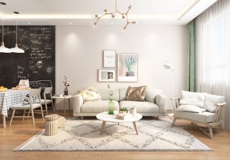 东辰澜悦北欧极简风格100平装修案例