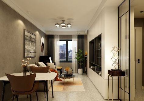 塔山首座现代简约风格85平装修案例