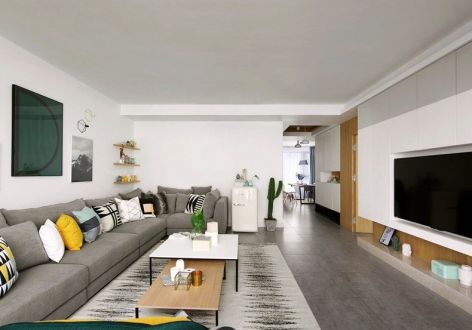 葫芦溪新城北欧极简风格90平装修案例