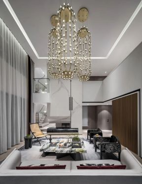 客厅吊灯效果图大全 别墅客厅吊灯效果图
