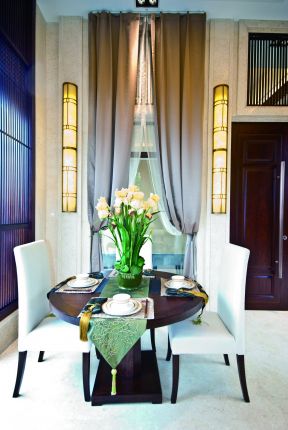 别墅餐厅窗帘 别墅餐厅装修效果图大全图片
