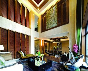 中空客厅装修效果图欣赏 别墅中空客厅装修效果图