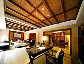 别墅书房装修效果图大全 东南亚风格书房图片