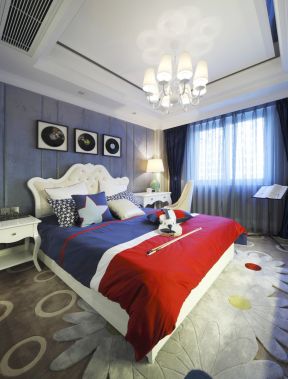 新古典风格卧室效果图 卧室背景墙设计效果图欣赏