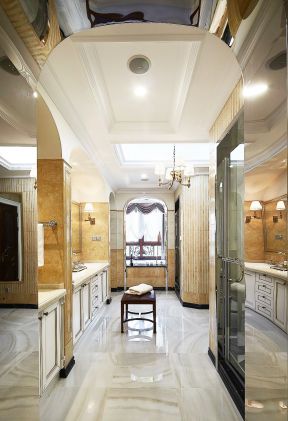 别墅浴室装修效果图 别墅浴室图片设计