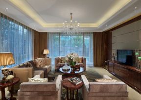 新古典别墅客厅装修效果图 新古典别墅客厅装修图片