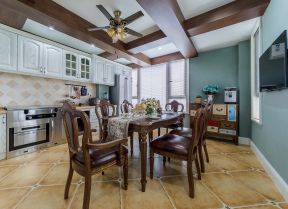 风扇灯效果图 美式餐厅装饰效果图