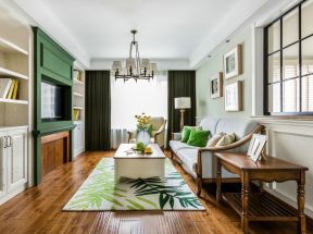 婚房客厅布置图片 婚房客厅背景墙装饰 美式客厅装修设计