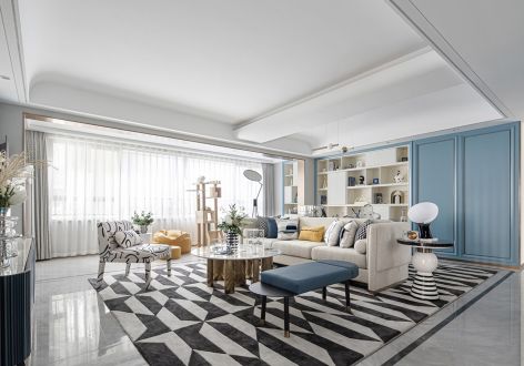 九洲又一城现代简约风格114平装修案例