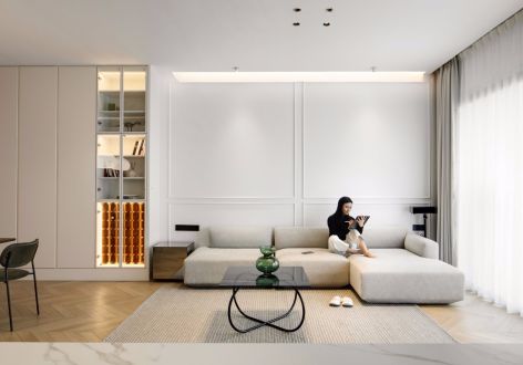 三汇四季公园现代简约风格93平装修案例