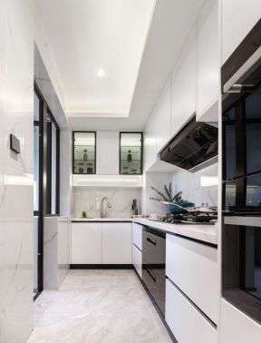 现代简约风格厨房装修图片 现代简约风格厨房装修效果图 厨房吊柜图片