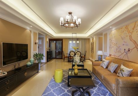 长虹云璟中西混搭风格105平装修案例