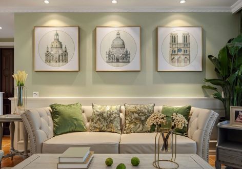 华润二十四城135平美式田园三室两厅装修案例