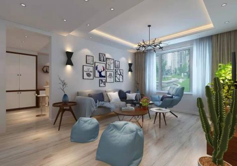 国奥现代城140平米美式风格复式装修案例