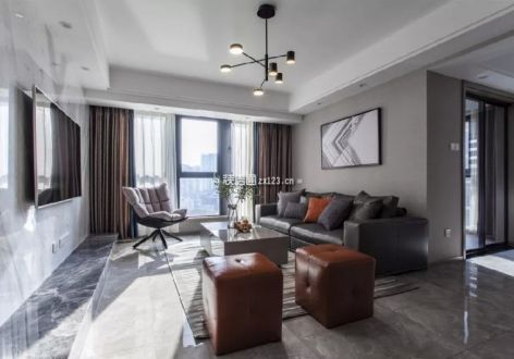 尚品燕园122平现代简约风格装修案例