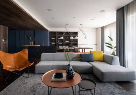 祥泰新河湾120平现代简约风格装修案例