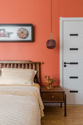 美式风格123平米卧室床装修效果图