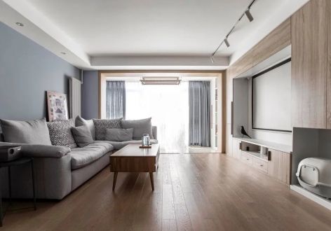 万科翡翠公园100㎡三居室北欧风格装修案例