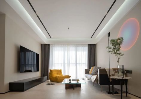 龙泉壹号122㎡三居室现代风格装修案例