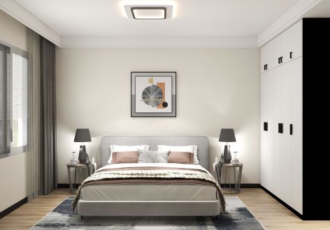 御山首府98平轻奢风格装修案例