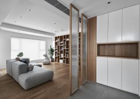 玄关客厅装修图 玄关屏风隔断 玄关屏风隔断效果图大全