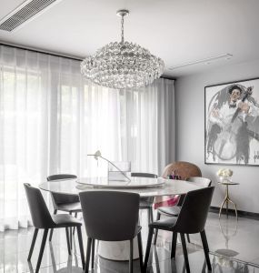 2023现代简约风格餐厅吊灯装修效果图