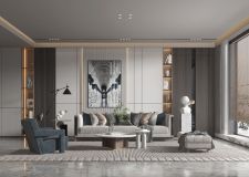 营口装修现代风格客厅点事背景墙参考案例