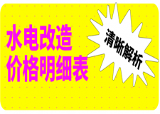 2025水电改造价格明细表(清晰解析)