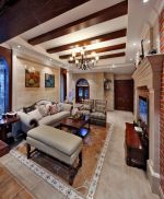 美式客厅吊顶装潢设计图赏析