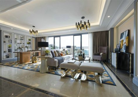 中新&middot;锦绣天地146㎡四居室轻奢风格装修案例