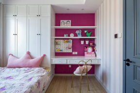 2023现代儿童房书桌衣柜装修设计效果图大全