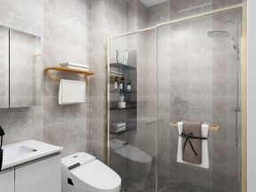 现代欧式卫生间玻璃门装修设计效果图