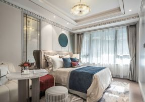400平米简约新中式别墅卧室装修效果图