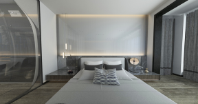 两室两厅房子现代简约卧室效果图