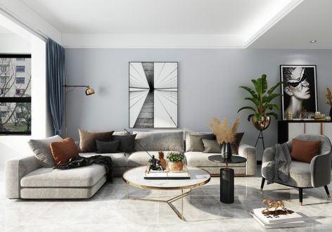 恒大翡翠华庭125平三居室现代简约装修案例