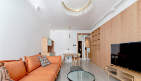 141平现代风格客厅装修实景图